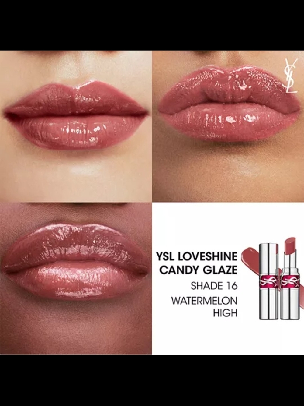 Ysl Loveshine Candy Glaze Lip Gloss Stick 16 Watermelon High PRICE FIRM